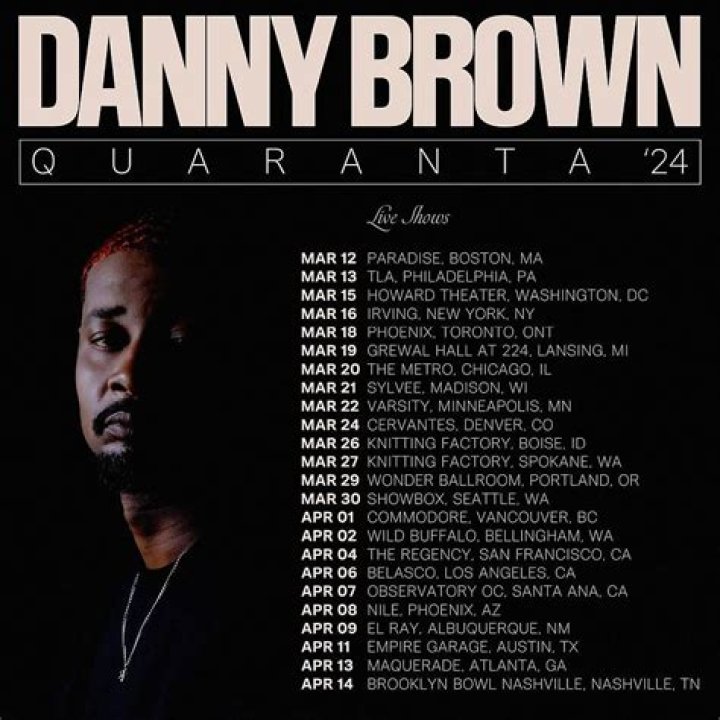 Danny Brown Announces New Tour Dates