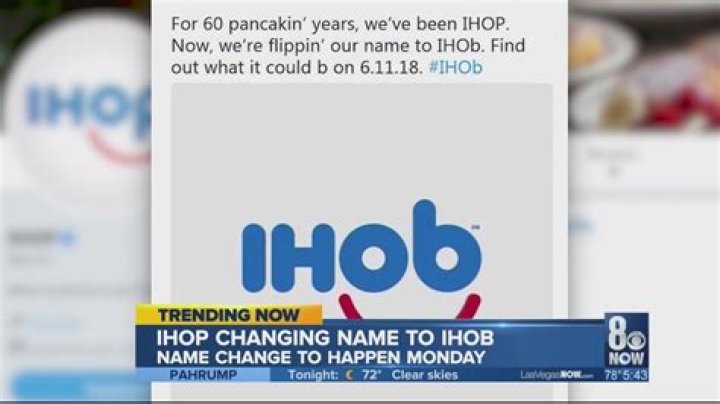 IHOP Is Changing Its Name To IHOb