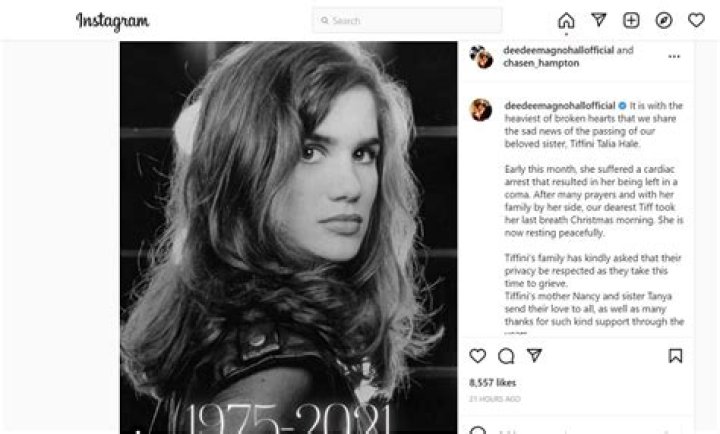 Who was Tiffini Hale? Wiki, Biography, Husband, Kids, Parents, Age, Death Cause, Net worth & More